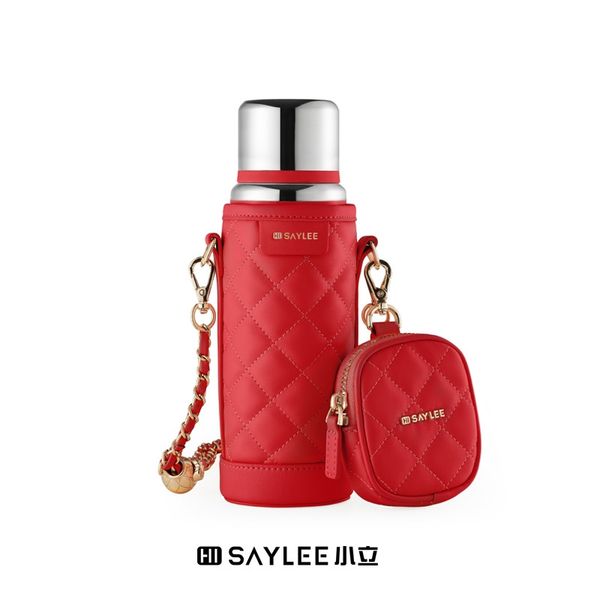 فلاسک مدل چرمی طرح کیف دار کد 31 گنجایش 0.6 لیتر