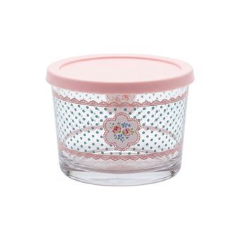 ظرف نگهدارنده با بدنه شیشه ای مدل Twin Rose