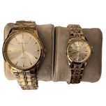 ست ساعت مچی عقربهای کوارتز زنانه و مردانه سوئیس آرت مدل ANT182-183GD0300