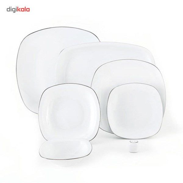 سرویس چینی 27 پارچه غذاخوری چینی زرین ایران سری کواترو مدل سمن درجه عالی