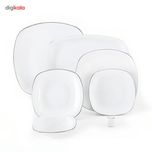 سرویس چینی 27 پارچه غذاخوری چینی زرین ایران سری کواترو مدل سمن درجه عالی