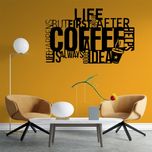 استیکر مدل چوبی طرح کافه کد S49