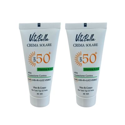 کرم ضدآفتاب بی‌رنگ ویتابلا SPF50 مجموعه 2 عددی