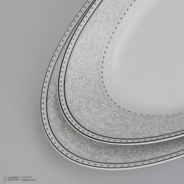 سرویس چینی 35 پارچه غذاخوری چینی زرین ایران طرح شهرزاد مدل ورونا درجه عالی