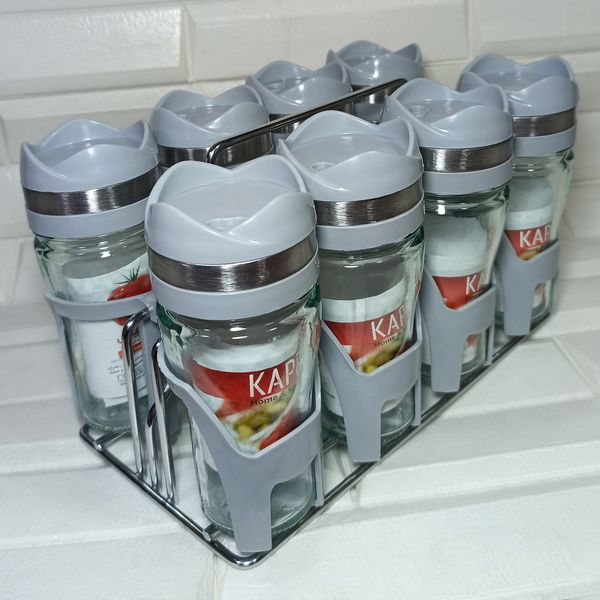 ست جا ادویه 9 پارچه کاپریس مدل فلورا کد GGG8