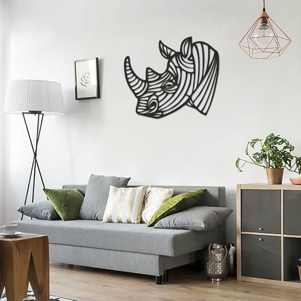 استیکر چوبی طرح کرگدن