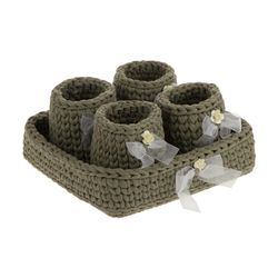 سبد قلاب بافی تریکو مدل 04 مجموعه 5 عددی