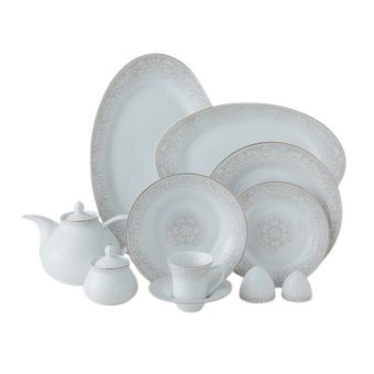 سرویس غذاخوری 108 پارچه 12 نفر چینی زرین ایران مدل شهرزاد نیوان درجه یک