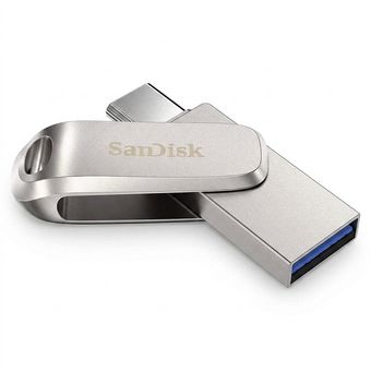 فلش مموری 128 گیگابایت سن دیسک مدل Ultra Dual Drive Luxe با دو رابط USB Type-C و USB Type-A، سرعت انتقال 150 مگابایت بر ثانیه، ب