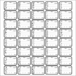 برچسب مدل فریزری طرح مواد غذایی شکل دار بسته 100 عددی