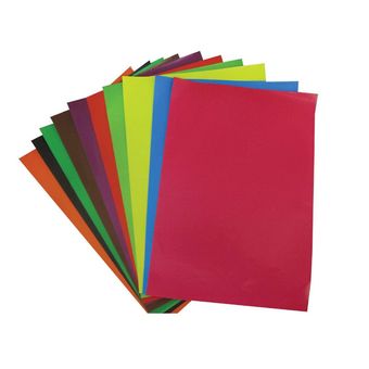 کاغذ رنگی گلاسه A4  بسته 10 عددی