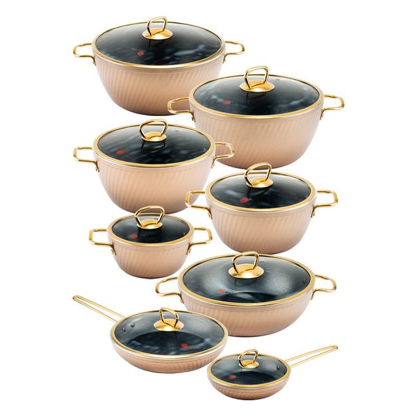 سرویس قابلمه و تابه گرانیت 16 پارچه ام جی اس مدل ماینز