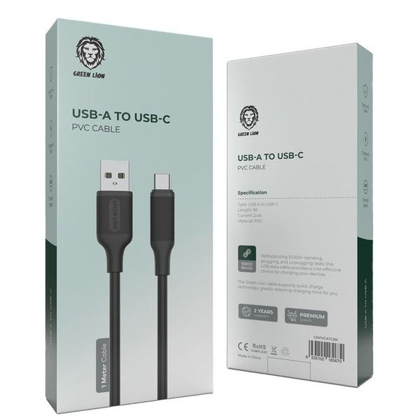 کابل تبدیل USB به USB-C گرین لاین مدل PVC طول 1 متر