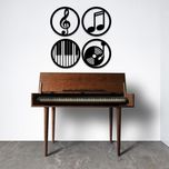 استیکر مدل نتهای موسیقی مجموعه 4 عددی