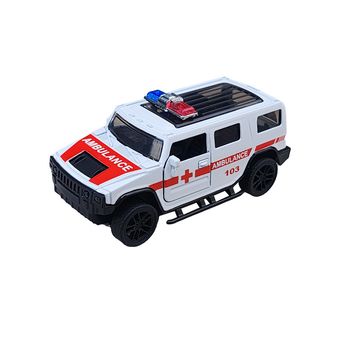 ماشین بازی فلزی عقب کش هامر آمبولانس درب بازشو