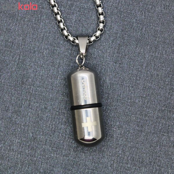 گردنبند مردانه طرح کپسول عشق کد gd02*701