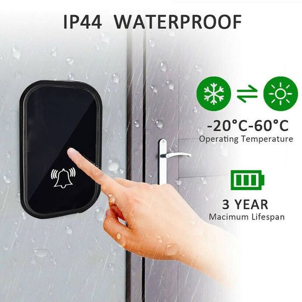 زنگ بی سیم مدل 2T195-BB مجموعه سه عددی