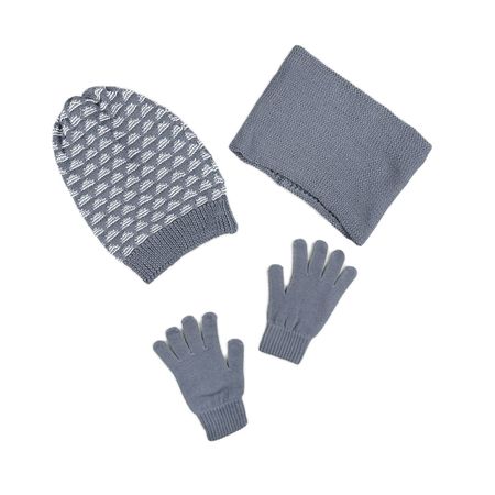 ست کلاه و شال گردن و دستکش بافتنی مدل SB-SS-0311*367