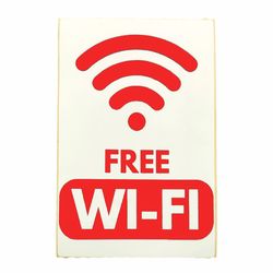 برچسب اطلاع رسانی زود لیبل طرح FREE WIFI بسته 10 عددی