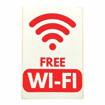 برچسب اطلاع رسانی زود لیبل طرح FREE WIFI بسته 10 عددی