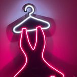 چراغ دیواری مدل نئون طرح لباس