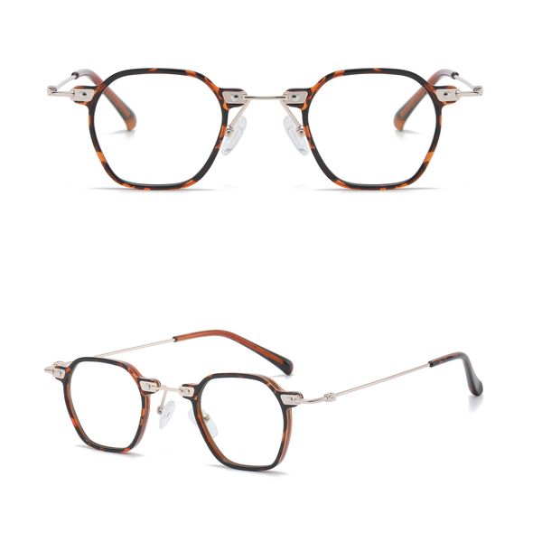 فریم عینک طبی چند ضلعی مدل TJ858C41P81 مناسب برای صورت گرد و بیضی