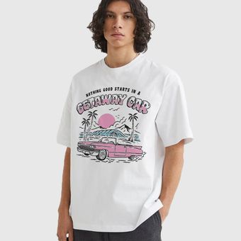 تی شرت آستین کوتاه مردانه مدل getaway car mo374