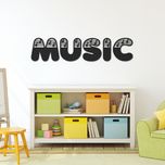 استیکر ناویا طرح MUSIC مدل چوبی مجموعه 5 عددی