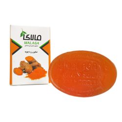 صابون شستشو مالاگا مدل زردچوبه وزن 90 گرم