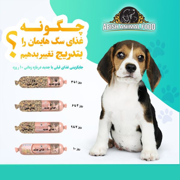 سوسیس سگ بالغ ابیش مدل مرغ وزن 1 کیلوگرم