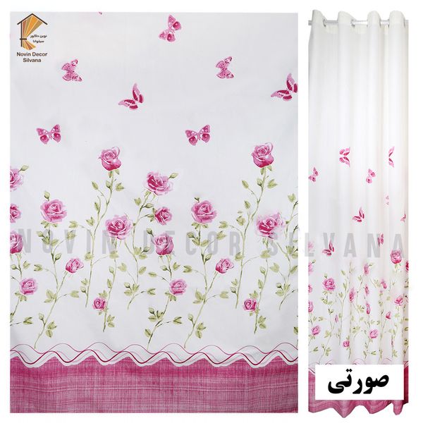 پرده نوین دکور سیلوانا مدل رز 4020 سایز 280 × 300 سانتی متر