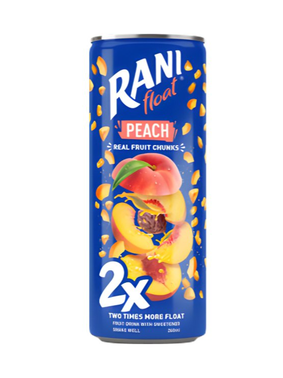 آبمیوه رانی هلو x2 دبل با دو برابر تکه میوه 240 میلی لیتر