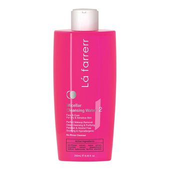 میسلار واتر لافارر مدل 02 مناسب برای پوست خشک و حساس حجم 250 میلی‌لیتر