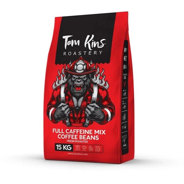 دانه میکس قهوه 100% روبوستا هیرو قرمزبرند تام کینز