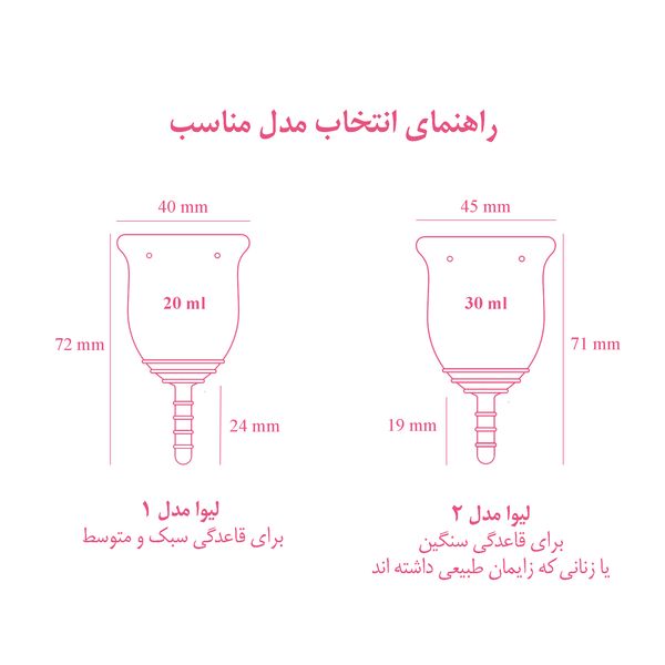 کاپ قاعدگی لیوا فارما مدل 2 سایز متوسط