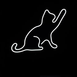 تابلو نئون طرح گربه