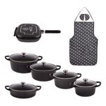 سرویس تابه و قابلمه گرانیتی 15 پارچه ام جی اس مدل GD1511