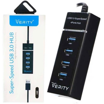 هاب 4 پورت USB 3.0 وریتی مدل H402 مشکی