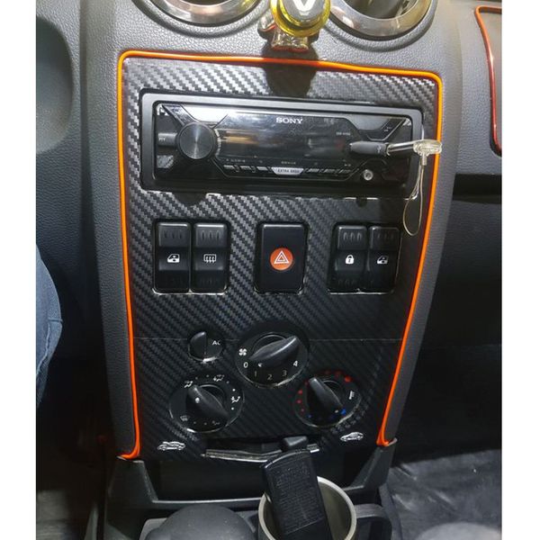 برچسب بدنه خودرو مهدیار مدل کربن کد SK103M رول یک متری*106