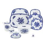 سرویس چینی 98 پارچه کامل چینی زرین ایران سری کواترو مدل فلورانس درجه یک