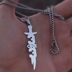 گردنبند ذوالفقار 313 استیل زنجیر ویتالی