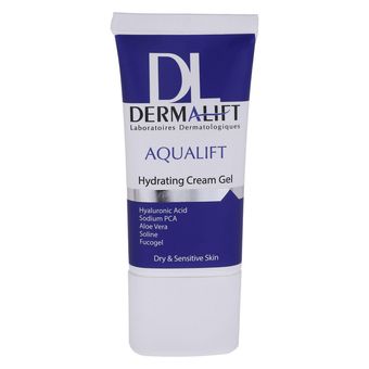 کرم ژل آبرسان صورت درمالیفت مدل AQUALIFT مناسب برای پوست‌های خشک و حساس حجم 50 میلی لیتر