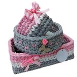 ست سبد وسایل کودک  مدل New born مجموعه 3 عددی