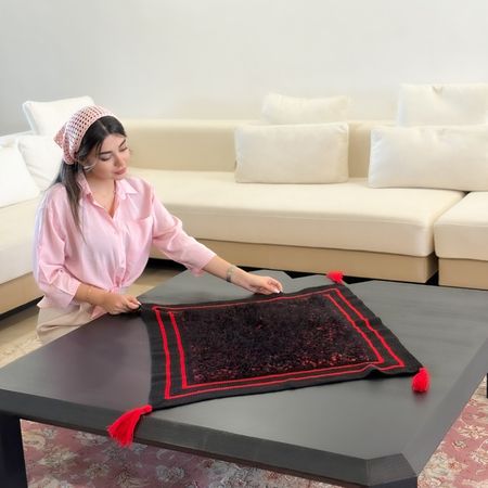 رومیزی دستبافت شاهو مدل Marvella