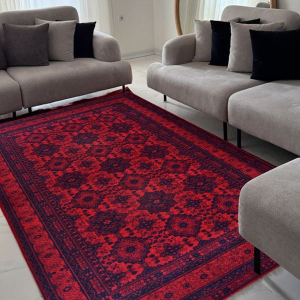 نقشه رویال _ فرش ماشینی تراکم 1000 رنگ لاکی 4متری BCF