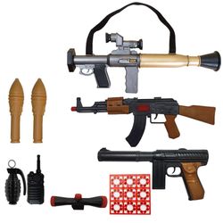 تفنگ بازی مدل RTR61 مجموعه 8 عددی