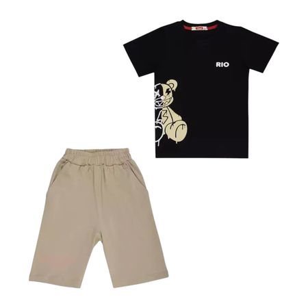 ست تی شرت و شلوارک پسرانه مدل MDSS-CH0681