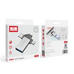مبدل USB OTG به microUSB / لایتنینگ / USB-C ارلدام مدل ET-OT93