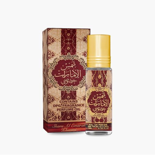 عطر روغنی الرحاب مدل ارض الزعفران Shams Al Emarat حجم 6 میلی لیتر