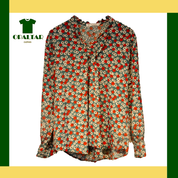 شومیز طرح دار گل گلی